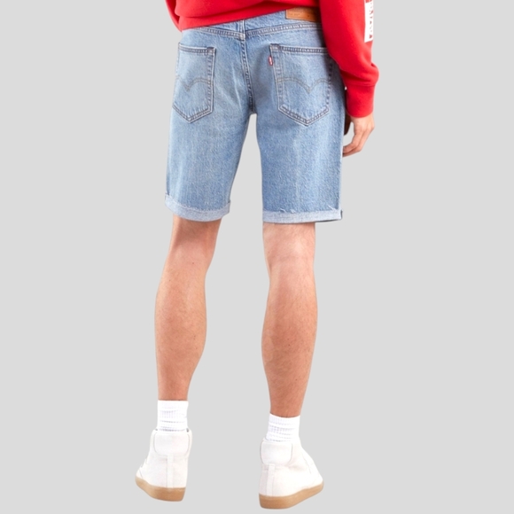 NEW Levi's 511 Blue Denim Cut Off Jean Shorts 11" Waist 34 Light Wash Jorts - Picture 2 of 16